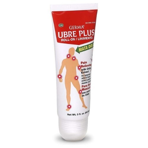 Germa Udder Plus Roll On, Natural, Pain Relief, for Sprains, Bursitis, Tendinitis, Arthritis/UBRE Plus Rolon, Natural, Alivio del Dolor, para Torceduras, Bursitis, Tendonitis, Artritis, 3oz Bottle