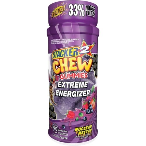 Stacker2 Chew: Extreme Energy - 40 Gummies Bottle