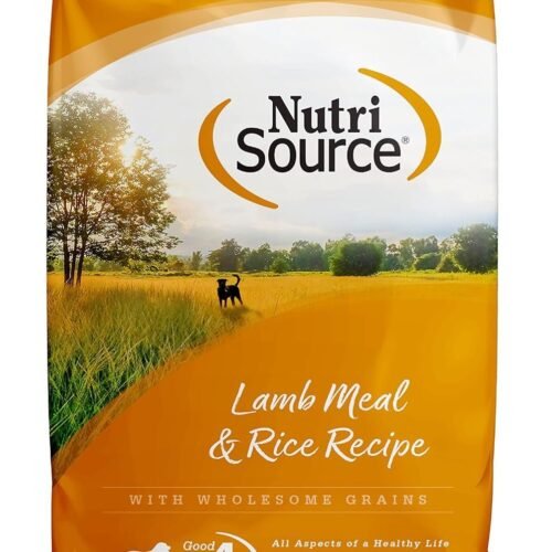 NutriSource Adult Dry Dog Food, Lamb Meal and Rice, 26LB